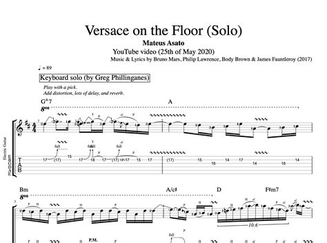 versace on the floor guitar solo tabs|versace on the floor chords piano.